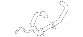 Lower cooling pipe Lincoln MKZ 13-16 3.7