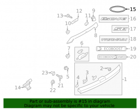 Ford Escape MK3 16-19 Rest Tailgate Emblem