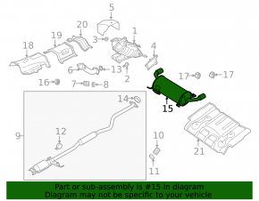 Muffler rear part Mazda CX-7 06-09