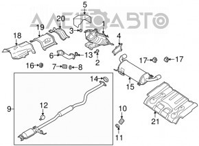 Muffler rear part Mazda CX-7 06-09