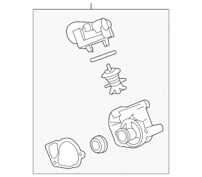 Thermostat housing Cadillac CTS 14- 3.6