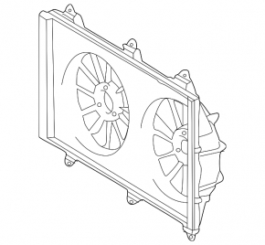 Toyota Camry v30 2.4" radiator shroud diffuser assembly