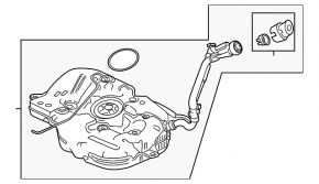 Fuel tank Honda Civic X FC 18-21 1.5T, 2.0