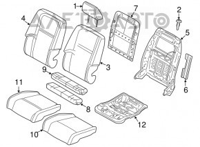 Driver's seat Dodge Journey 11- without airbag, cloth black