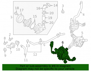 Cooling system pump Kia Niro 23- HEV, PHEV with bracket