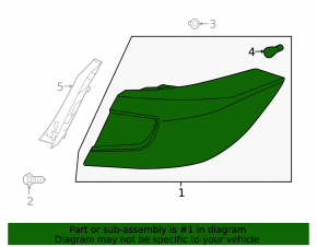 Light outer wing right Honda Accord 18-22