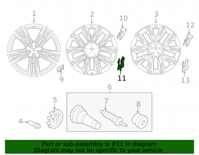 Wheel trim for BMW 7 G70 23-26 M, R21, style 909