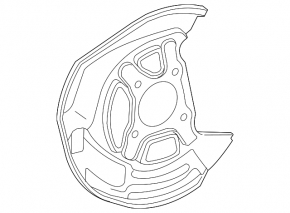 Brake Disc Cover Front Left Lexus GS300 06 RWD