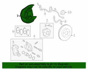 Brake Disc Cover Front Left Lexus GS300 06 RWD