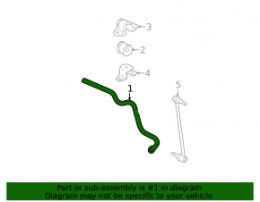 Front stabilizer bar for Toyota Highlander 2001-2007