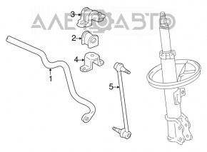 Front stabilizer bar for Toyota Highlander 2001-2007