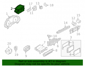 Projection on the windshield Audi A6 C7 12-15 pre-rest