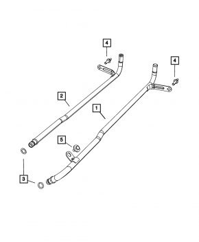 Cooling system pipe metal right Dodge Challenger 12-