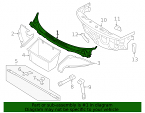 Windscreen wiper grille plastic BMW i3 14-21