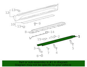 Right side sill base for Lexus LX570 16-21 rest