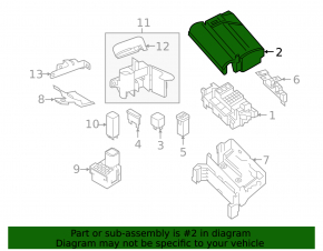 Cover of the fuse box under the hood VW Passat 20-22