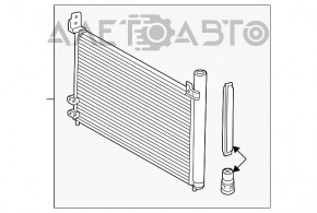 Air conditioner radiator condenser Toyota Prius V 12-17 NISSENS