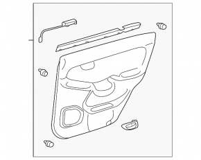 Rear right door panel for Lexus GX470 03-07, gray