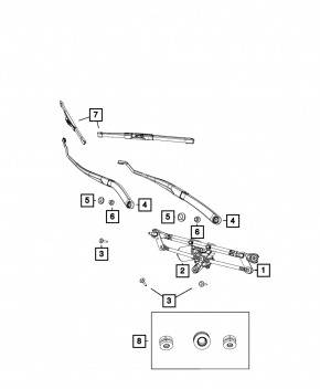 Left wiper arm Jeep Compass 17-24