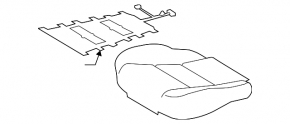 Passenger seat Toyota Rav4 13-18 without airbag, cloth black with gray insert