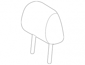 Rear left headrest Toyota Prius 30 10-15 velor, light gray, for cleaning