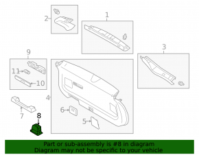 Mitsubishi Outlander 22-25 black trunk lid lock button with lock