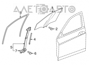 Front left windshield seal for Honda Accord 18-22