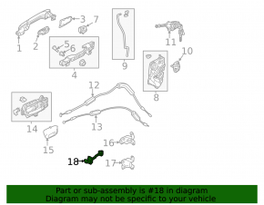 Honda CRV 12-16 front left door stop