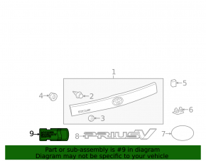 Toyota Prius 2004-09 HSD Tailgate Emblem