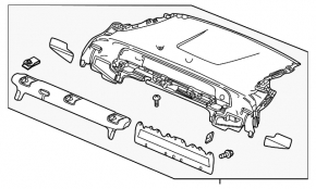 Rear shelf Honda Clarity 18-21 usa black