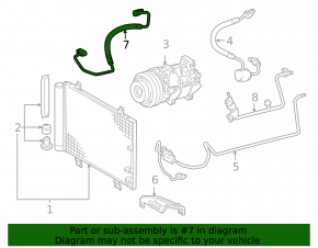 Air conditioner tube compressor-heater first Lexus GS450h 06-08