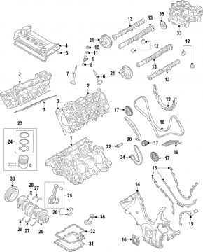 Cylinder head assembly Porsche Macan 15-18 3.0T CTMA left