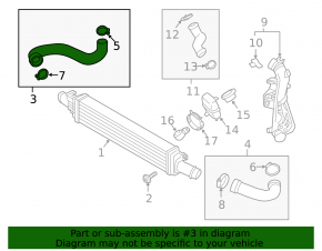 Intercooler pipe right Porsche Macan 17-21 2.0T