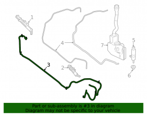 Headlight washer hose Mercedes W166 ML 12-15