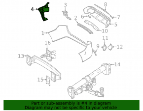 Left rear bumper mount for Mercedes X167 GLS 450 20-26