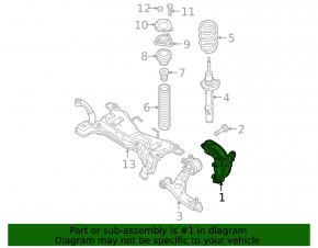 Front right trunnion Mazda3 2.3 03-08