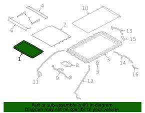 Lincoln MKC 15-19 Panorama Sunroof Assembly