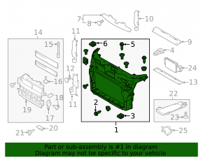 TV panel radiator Ford Explorer 16-19 rest 3.5, 3.7