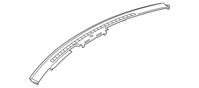Front panel trim, central upper, Ford Mustang mk6 18-23, black