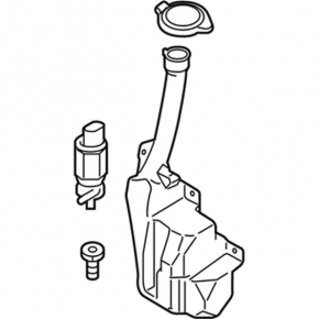Washer reservoir Ford Mustang mk6 15-17 dorest, without motor