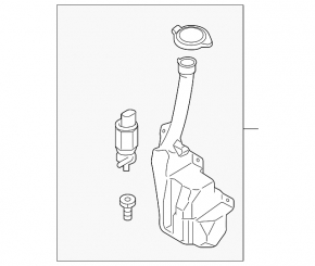 Washer reservoir Ford Mustang mk6 15-17 dorest, without motor