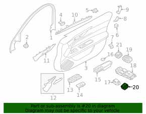 Front Right Door Lock Button Jaguar F-Pace X761 17-20