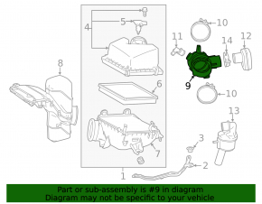 Lexus RX350 16-22 manifold air duct with resonator