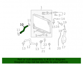 Upper Coolant Hose for Acura MDX 07-09