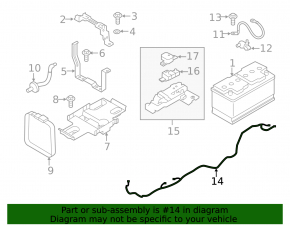 Volvo XC90 16-16 Battery Cable Through the Entire Body