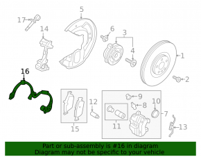 Front left brake hose Volvo V90 17-22