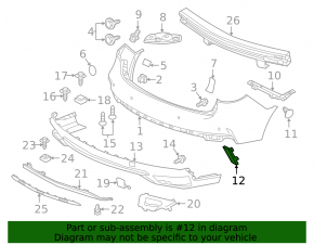 Reflector rear right Acura MDX 17-20 rest