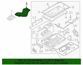 Upper cooling air duct for the Kia Sorento 21-25 HEV, PHEV