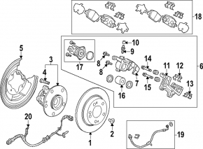 Rear left hub Honda CRV 23- FWD
