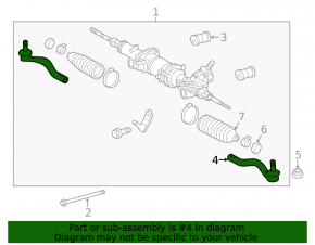Steering tip left Lexus IS 06-13 AWD CTR